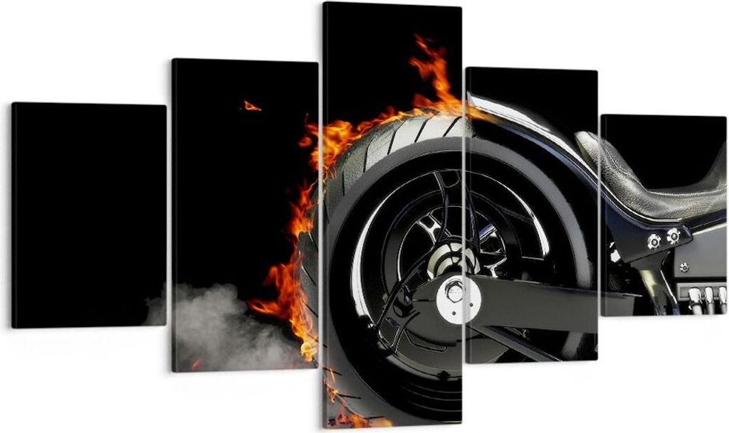 Bild auf Leinwand - Leinwandbild - Zerhacker geschwindigkeit stahl mann - 125x70cm - Wand Bild - Wanddeko - Leinwanddruck - Bilder - Kunstdruck - L...