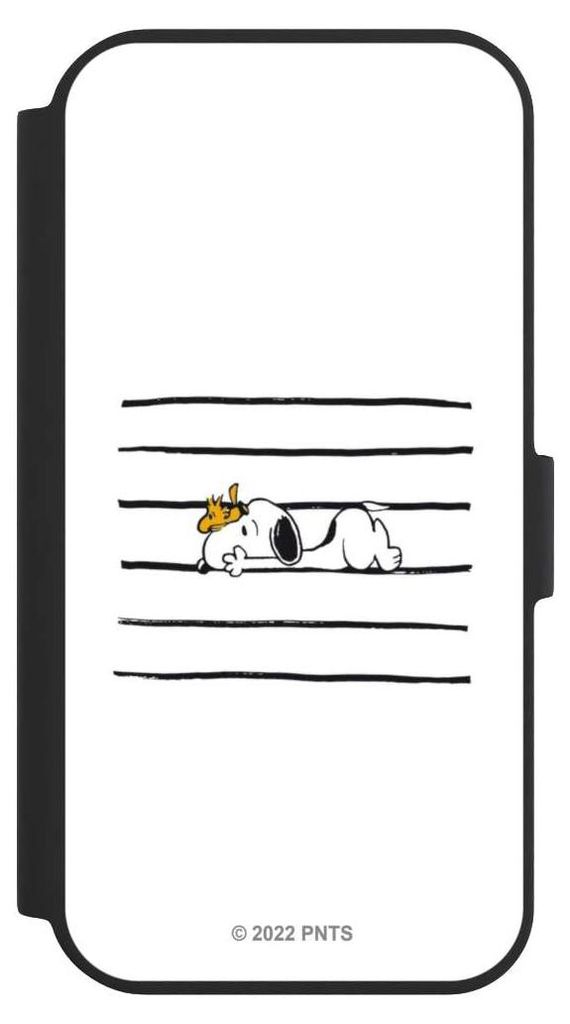 NIVOCASE Klapphülle für Apple iPhone 15 Handyhülle aus Kunst Leder NIVOflip schwarz Hund Peanuts Snoopy