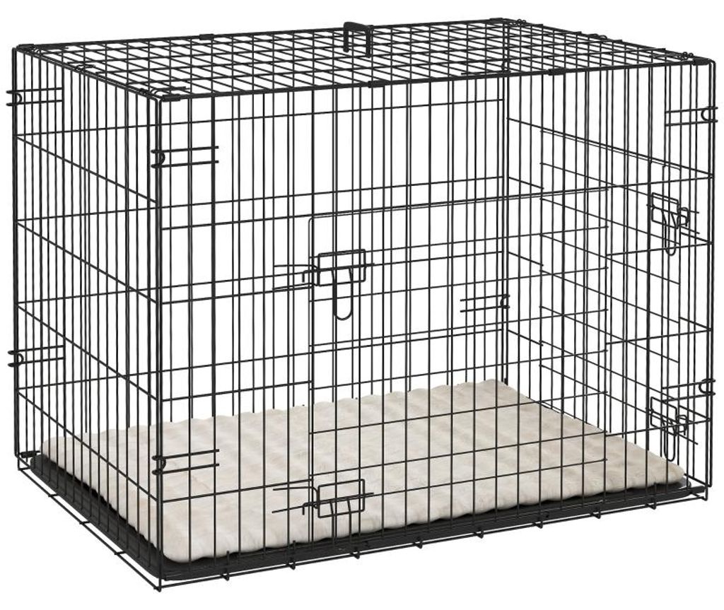 Klece pro psy, skládací, se dvěma dvířky, s vyjímatelnou Obrázek produktu 