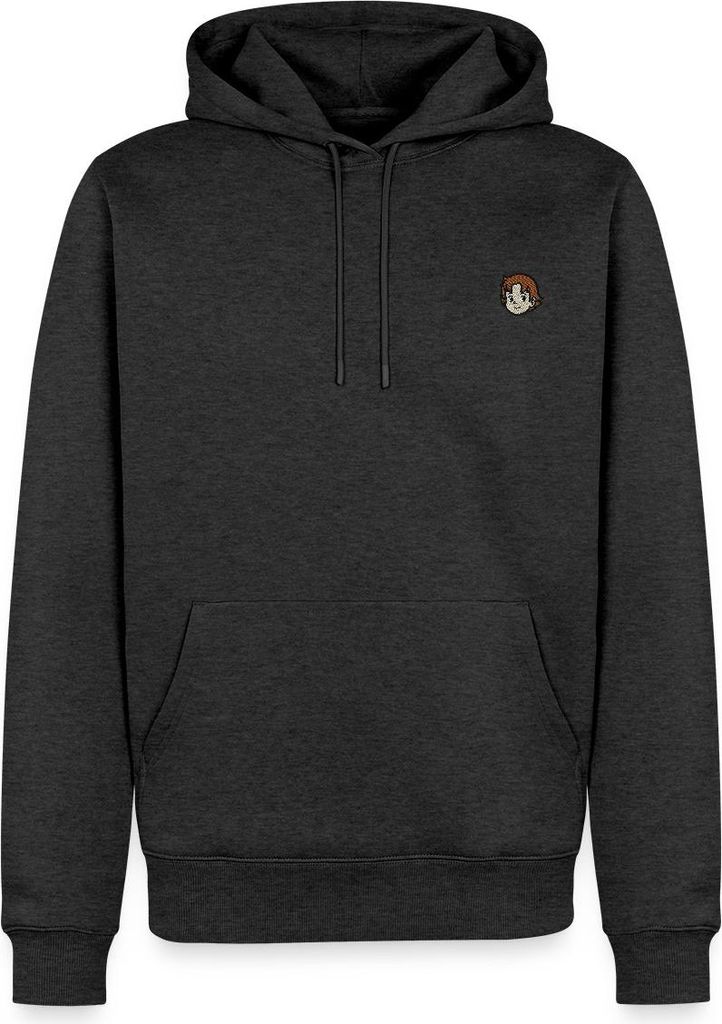 Spreadshirt Heidi Portrait Stick Herren Premium Hoodie, 4XL, Anthrazit meliert