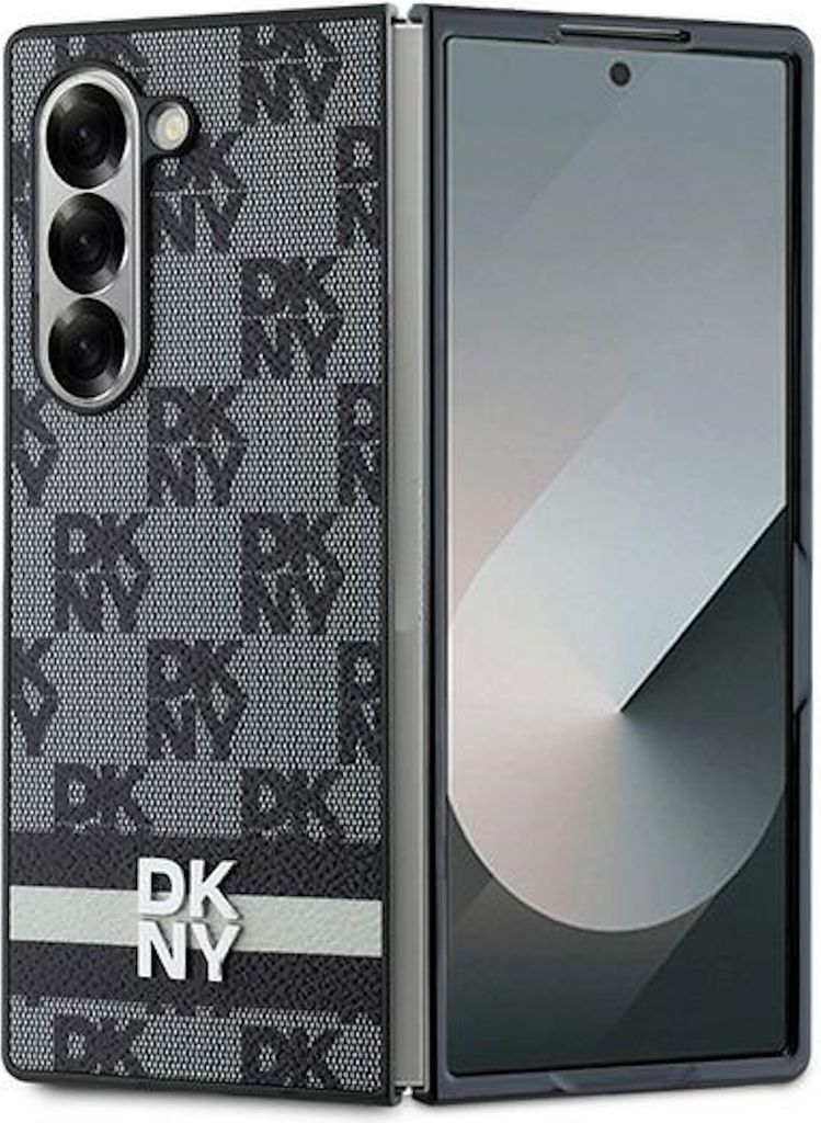 DKNY DKHCZFD6PCPTSSKZ Fold6 F956 schwarz Chequered Pattern Printed Stripes Schutzhülle