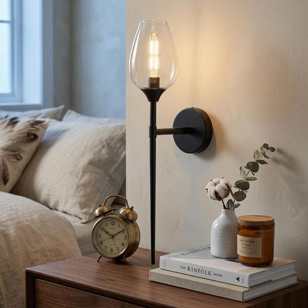 Applique da interno nero E14 Lampada da parete moderna con Immagine del prodotto 