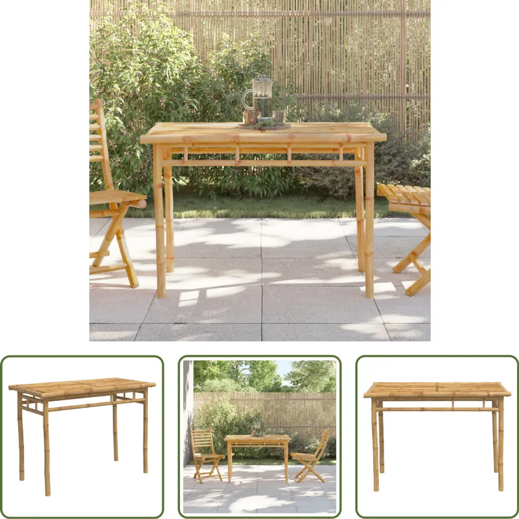 Tavolo Giardino Bambù 110x55x75 cm - Arredo Esterno Living Store