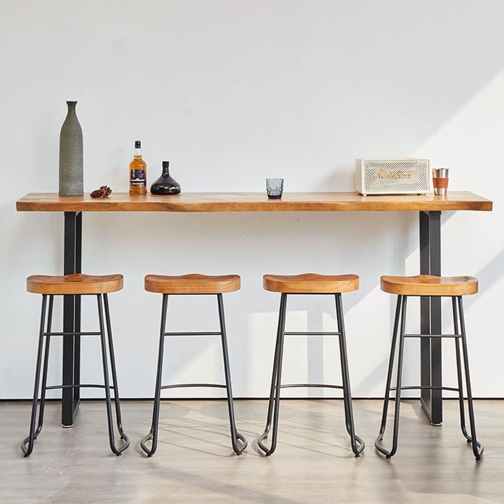 4er Set 75 cm Barhocker aus Massivholz – Gewerbliche Esszimmerstühle, Bartresenstühle, Hochwertige Barstühle für Restaurant & Bar