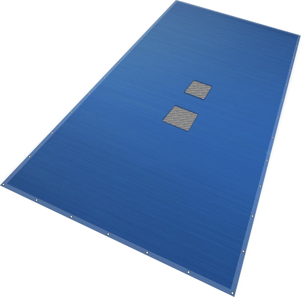 VOUNOT Poolabdeckung Rechteckig 160g/m² Doppelter Poolplane mit Aluminiumösen 6X12m