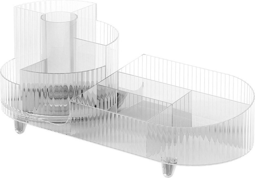 Make-up-Organizer-Aufbewahrungsregal mit 9 Fächern, großes Fassungsvermögen, transparent, um 360 Grad drehbar, Aufbewahrungshalter für Kosmetik...