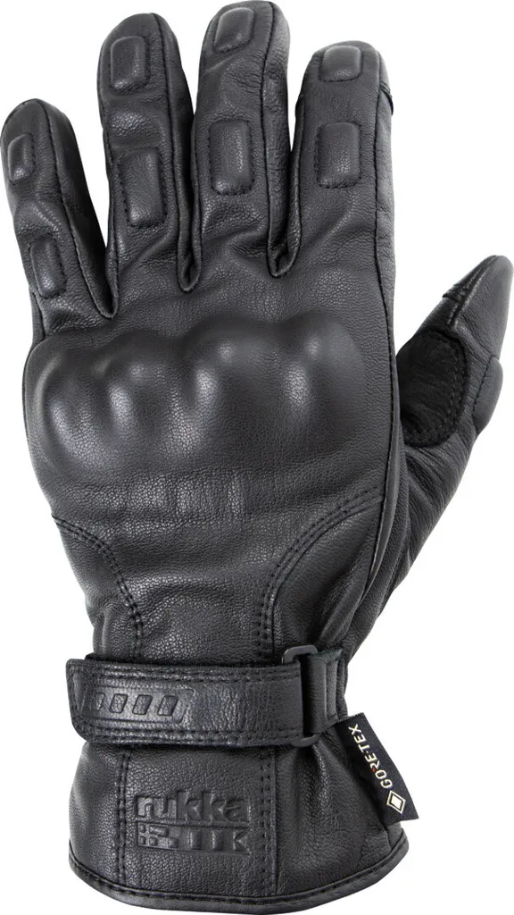 Gants Rukka Bexhill noir 8 - Gants moto en cuir vintage haute qualité