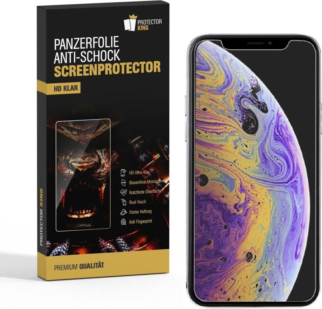 4x Panzerfolie für iPhone 11 Pro Max ANTI-SCHOCK Displayfolie Schutzfolie HD KLAR