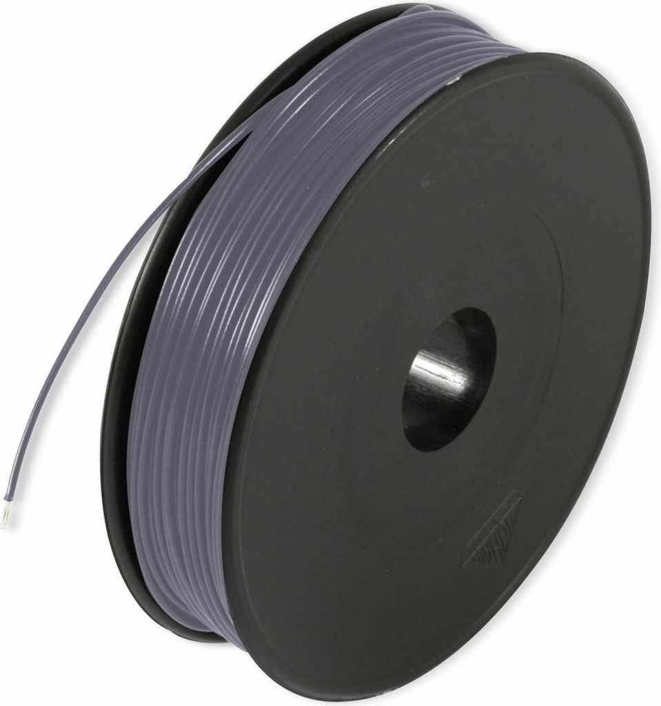 RAUTRONIC Litze, 1x0,50, 100m Spule, grau, LIYV