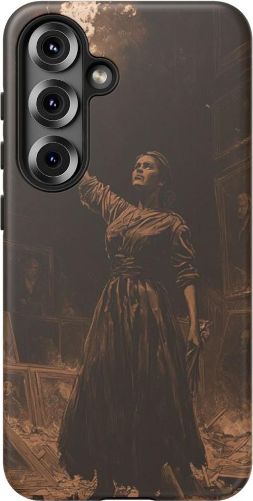 Revolutionäre Frau mit Fackel – Hülle Kompatibel mit Galaxy S25