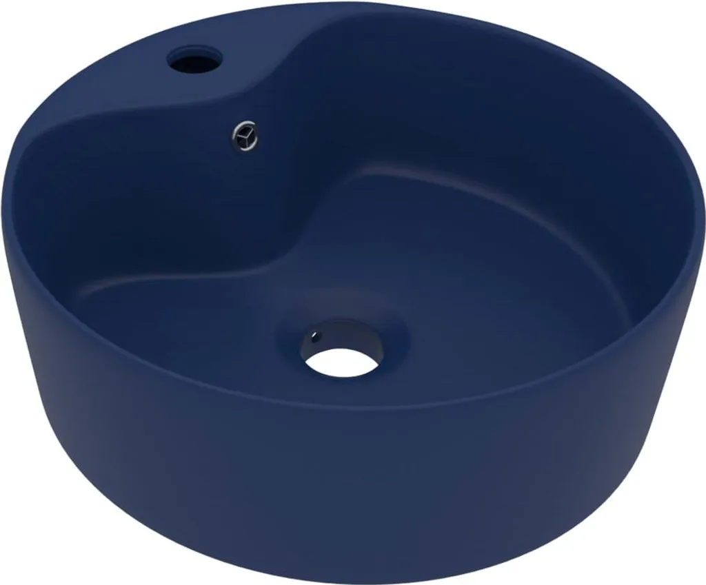Offerta Lavabo da Appoggio vidaXL Blu Opaco Ceramica 36x13 cm