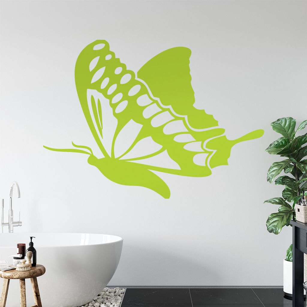 Schmetterling Nr. 4 Wandtattoo in 6 Größen - Wandaufkleber Wall Sticker - Dekoration, Küche, Wohnzimmer, Schlafzimmer, Badezimmer