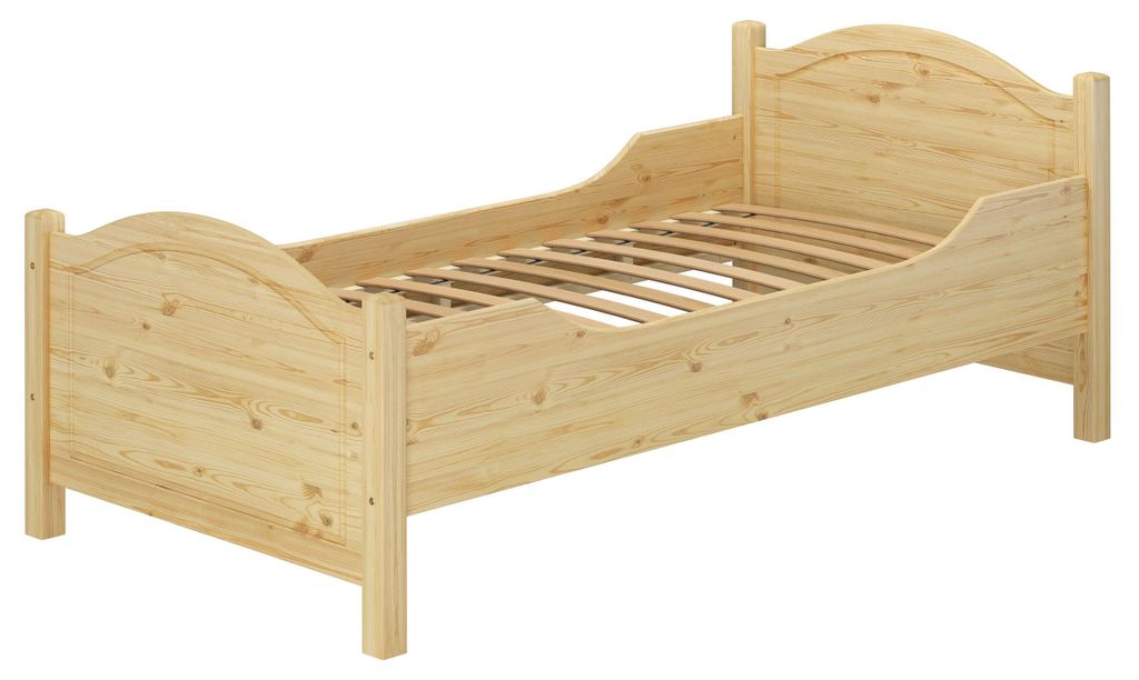 Seniorenbett extra hoch 90x200 Massivholz Kiefer Einzelbett Produktbild 