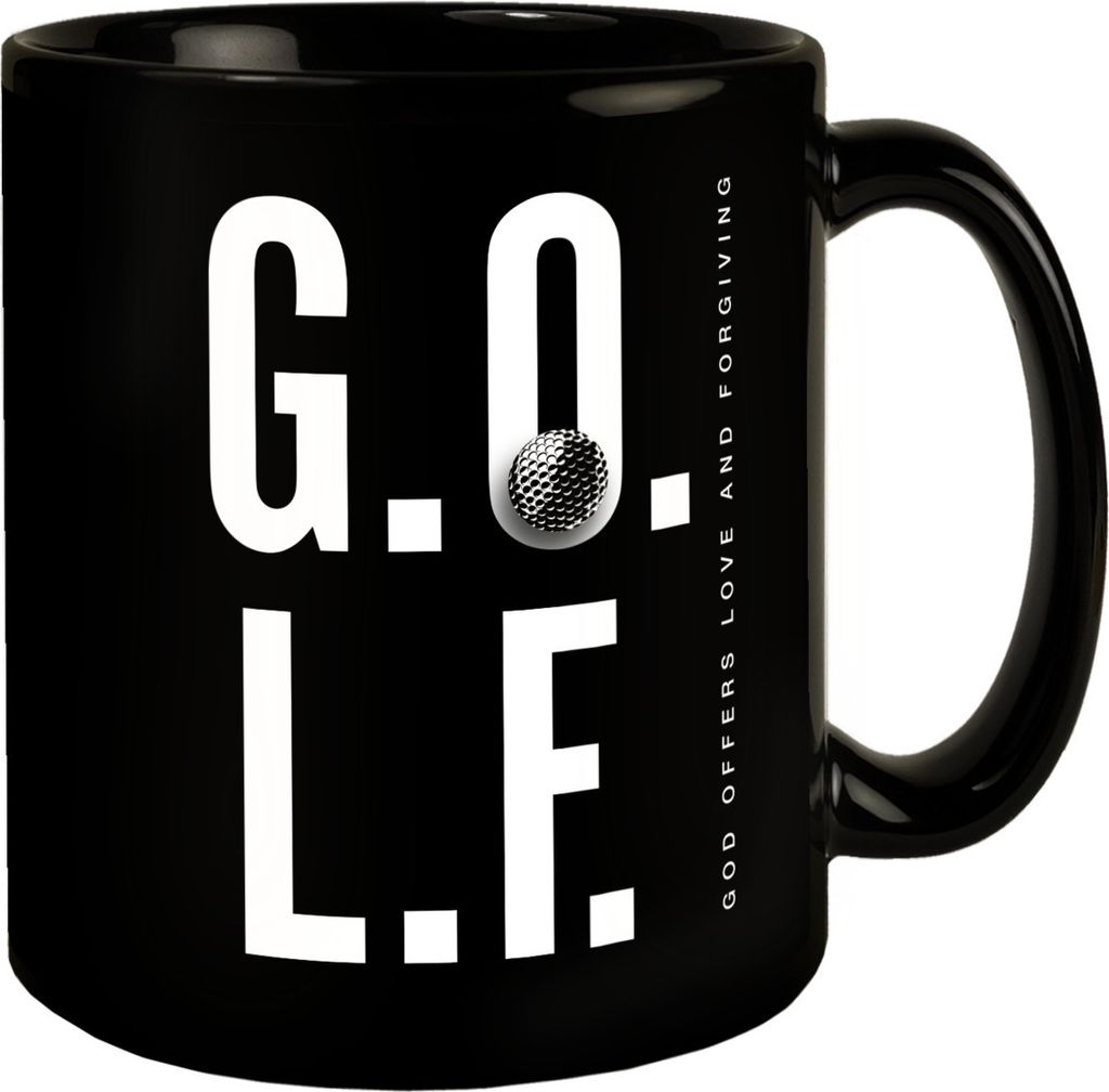 Golf. God offers love and forgiving Tasse