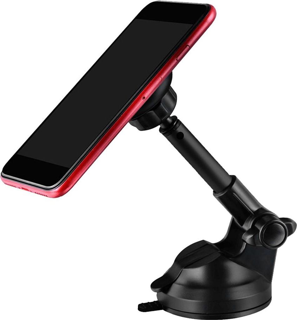 Universal-Auto-Büro-Handy-Magnet, einziehbarer Halter, Halterung, Ständer, Schwarz