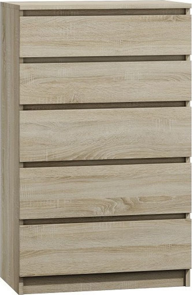 Topeshop M5 SONOMA, Dąb, 5 szuf., Płyta wiórowa, Zdjęcie produktu 