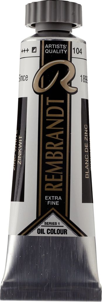 Rembrandt Ölfarbe Tube 15 ml Zinkweiß (Safloröl) 104