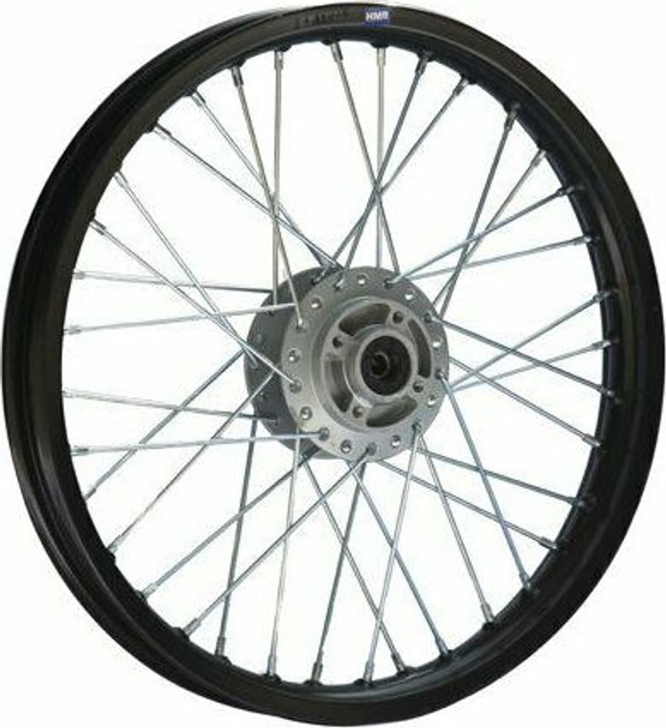 Alu Felge eloxiert 16 Zoll vorne Schwarz 12mm Pit Bike Dirt Bike Moto Cross