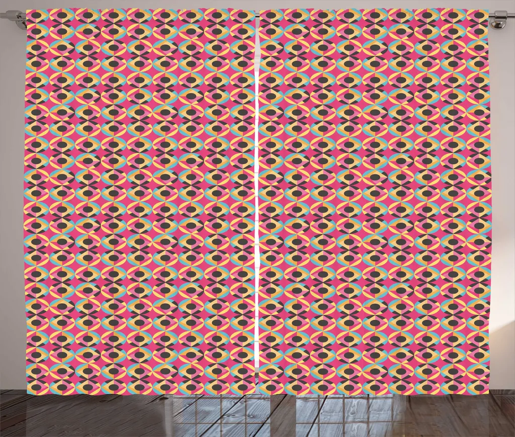 Rideau Salon 280x225 cm Prêt à Poser pour Fenêtres avec Fixations