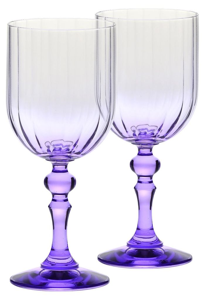 KROSNO Bubble Violette Weingläser, 2-er Set, 300 ml