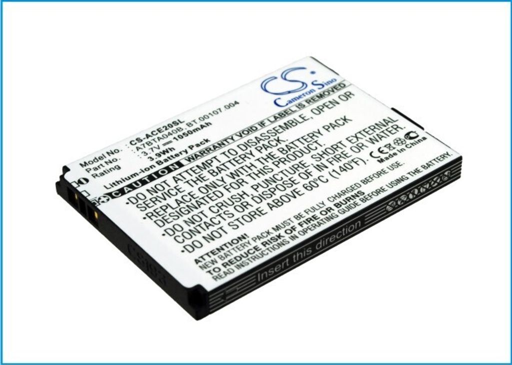 TECHTEK Akku Kompatibel mit [Acer] beTouch E200, L1 Ersetzt A7BTA040B, für BT.00107.004