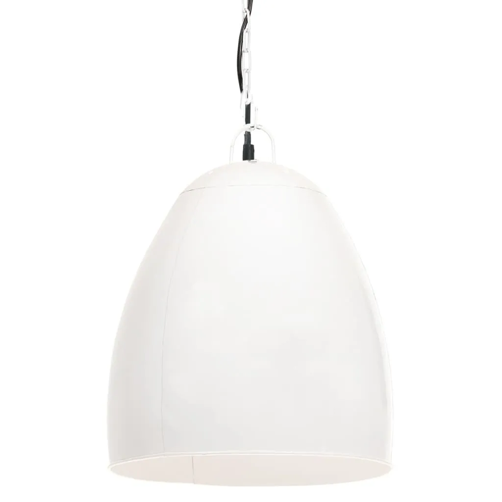 vidaXL Lampada a sospensione in stile industriale 25 W bianca rotonda 42 cm E27