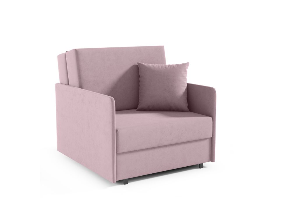 Sofasessel ASTRA I, 1-Sitzer Schlafsofa, Jugendsofa mit Schlaffunktion, ausziehbare Couch, mit Bettkasten, inkl. Kissen, Kronos 27