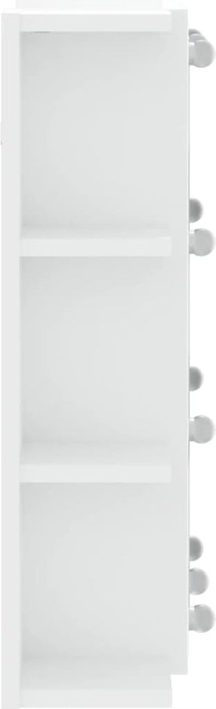 vidaXL Spiegelschrank mit LED Weiß 70x16,5x60 cm Produktbild 6