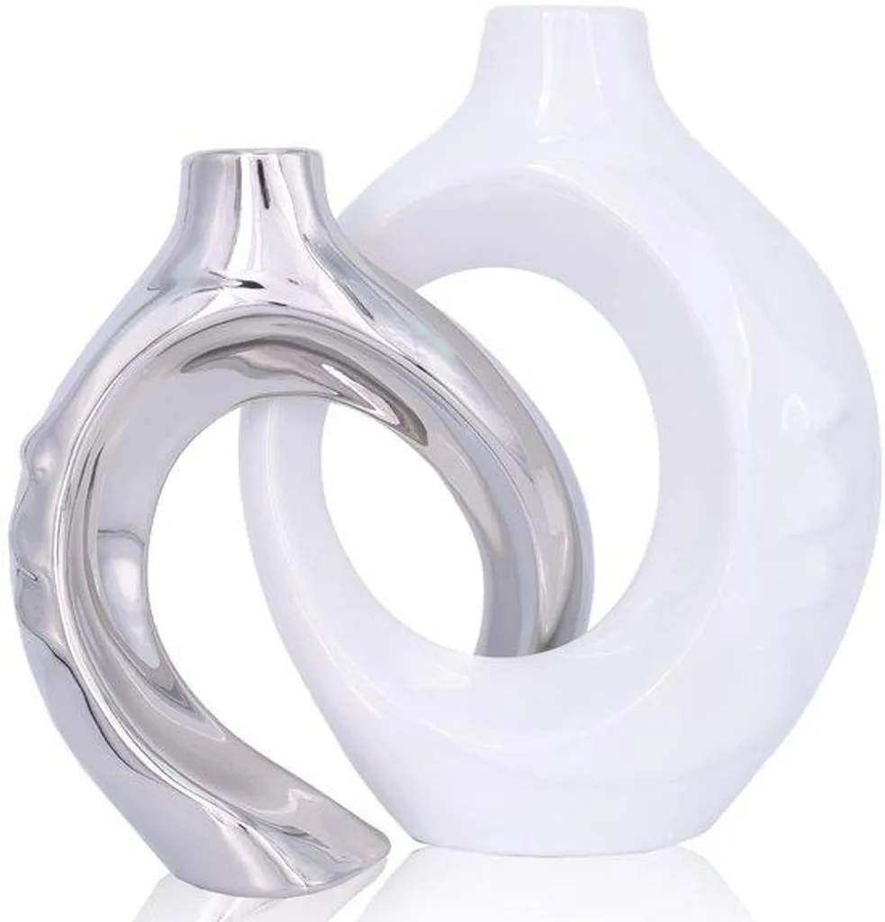 Vase design en céramique blanche texturée - Décoration maison chic