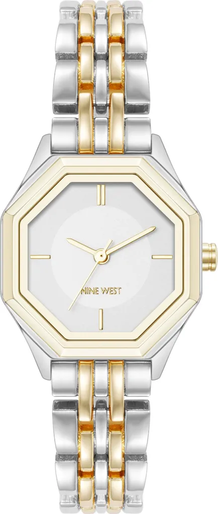 Nine West NW/3353SVTT: Orologio Quadrato Donna Bicolore Argento e Oro