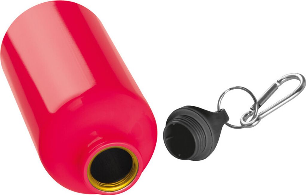 Aluminium Trinkflasche mit Karabinerhaken / Sportflasche Produktbild 