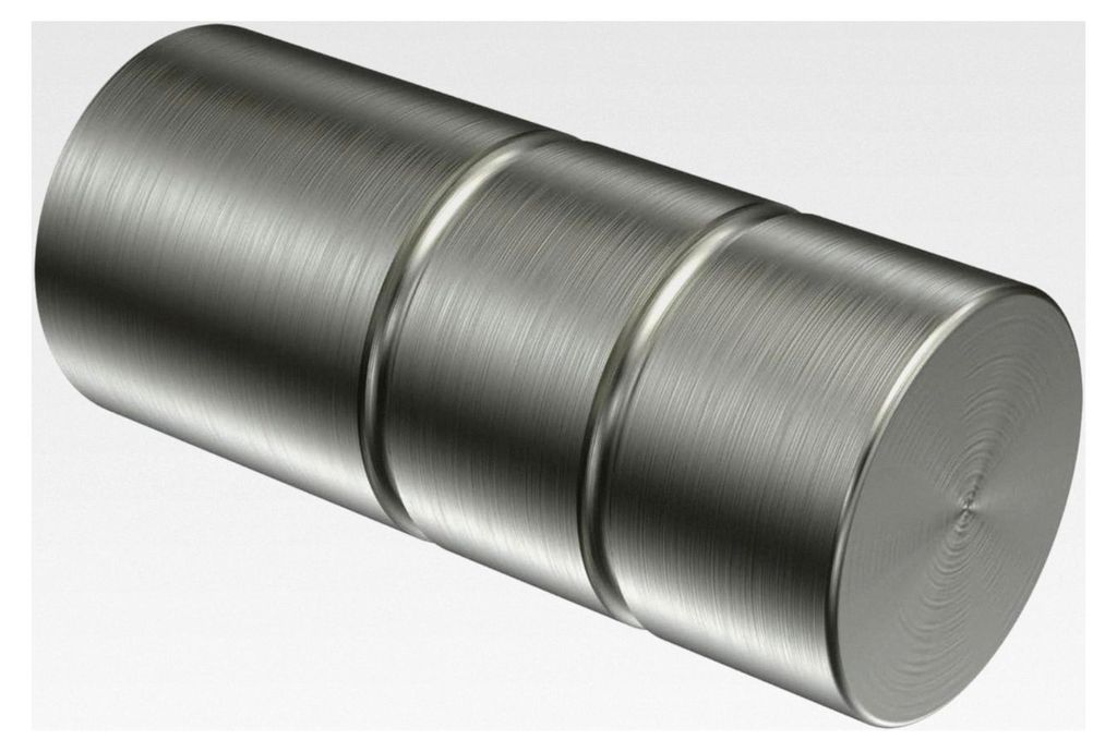 Endstücke in Edelstahl-Optik für Gardinenstangen 16 mm Ø aus Metall (2 Stück)