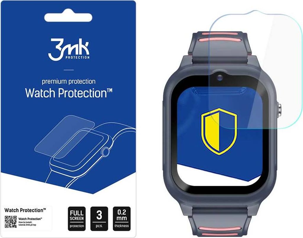 3mk Display Hybridglas Watch Protection für Forever GPS WIFI 4G Kids Look Me 2 KW 510 0,2mm 3 Stück
