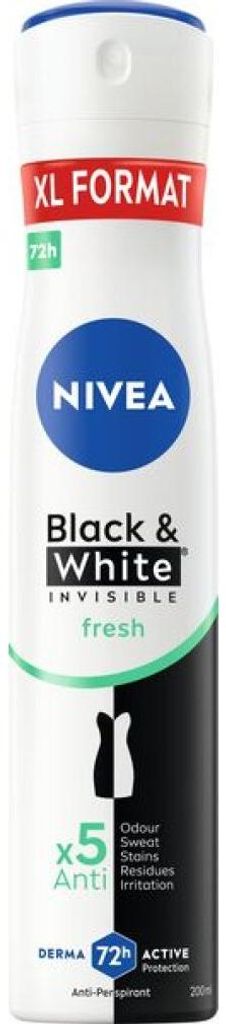 Nivea Antiperspirant Black & White Invisible Fresh (Anti-perspirant) 200ml