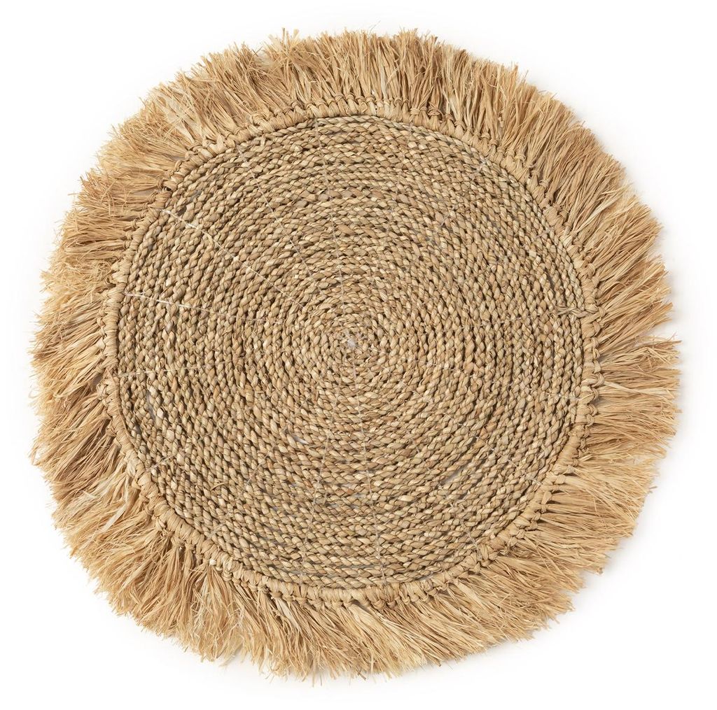 Bazar Bizar Set de table herbe de mer et raphia marron Image du produit 