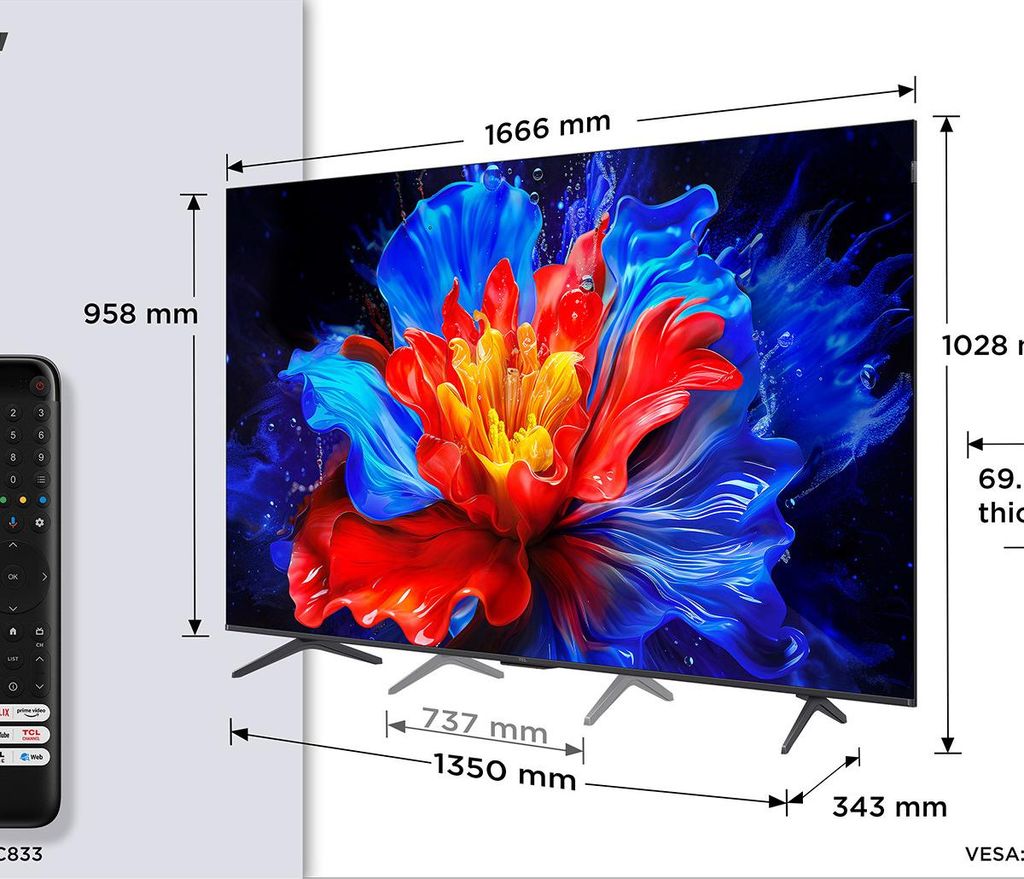TCL P8K 75P8K Fernseher 190,5 cm (75") 4K Ultra HD Smart-TV Produktbild 