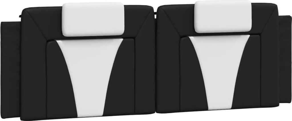 vidaXL Kopfteil-Kissen "Viana" Schwarz und Weiß 160 cm Kunstleder