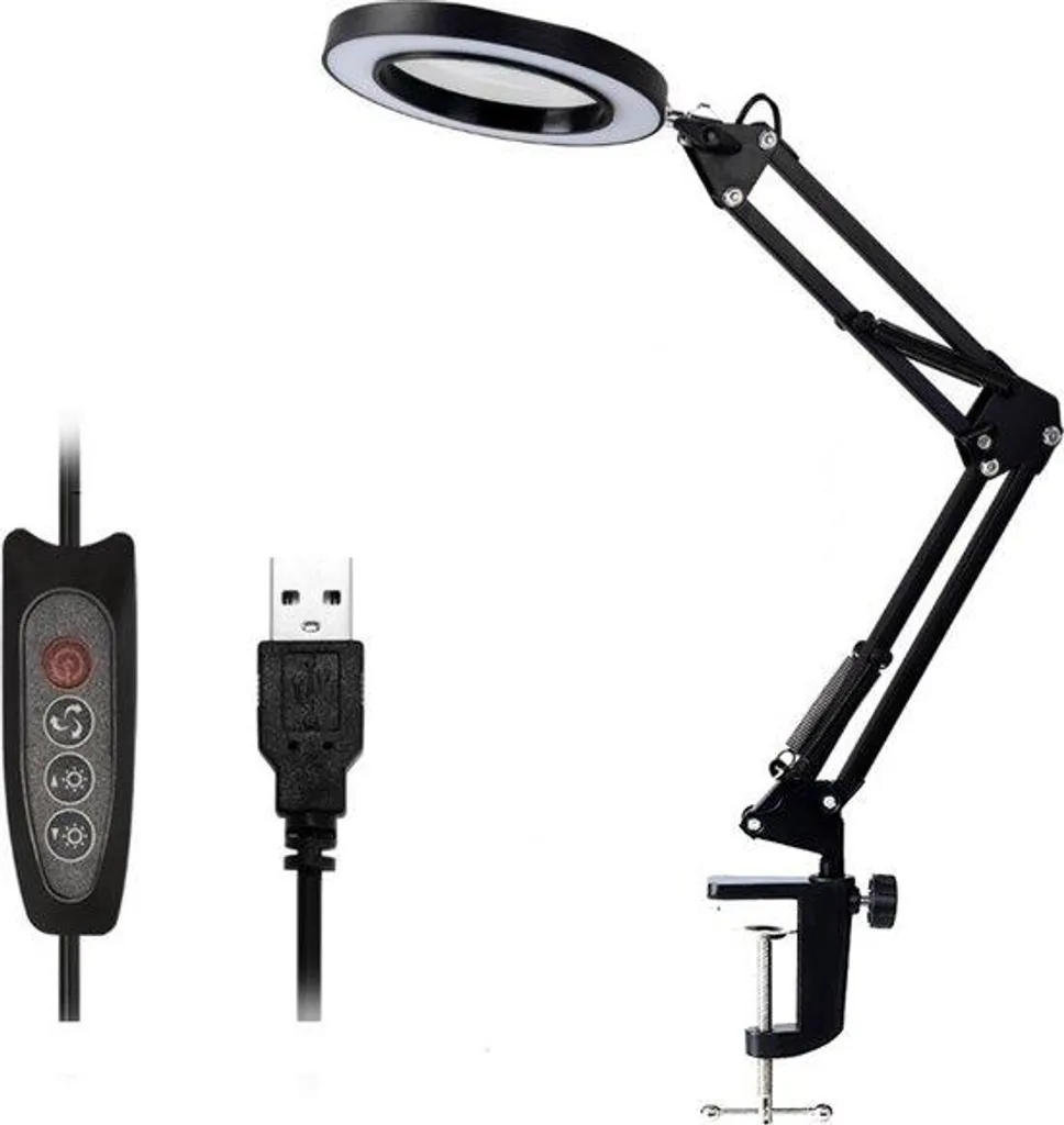 Lampe de table à éclairage LED puissante avec lentille de précision