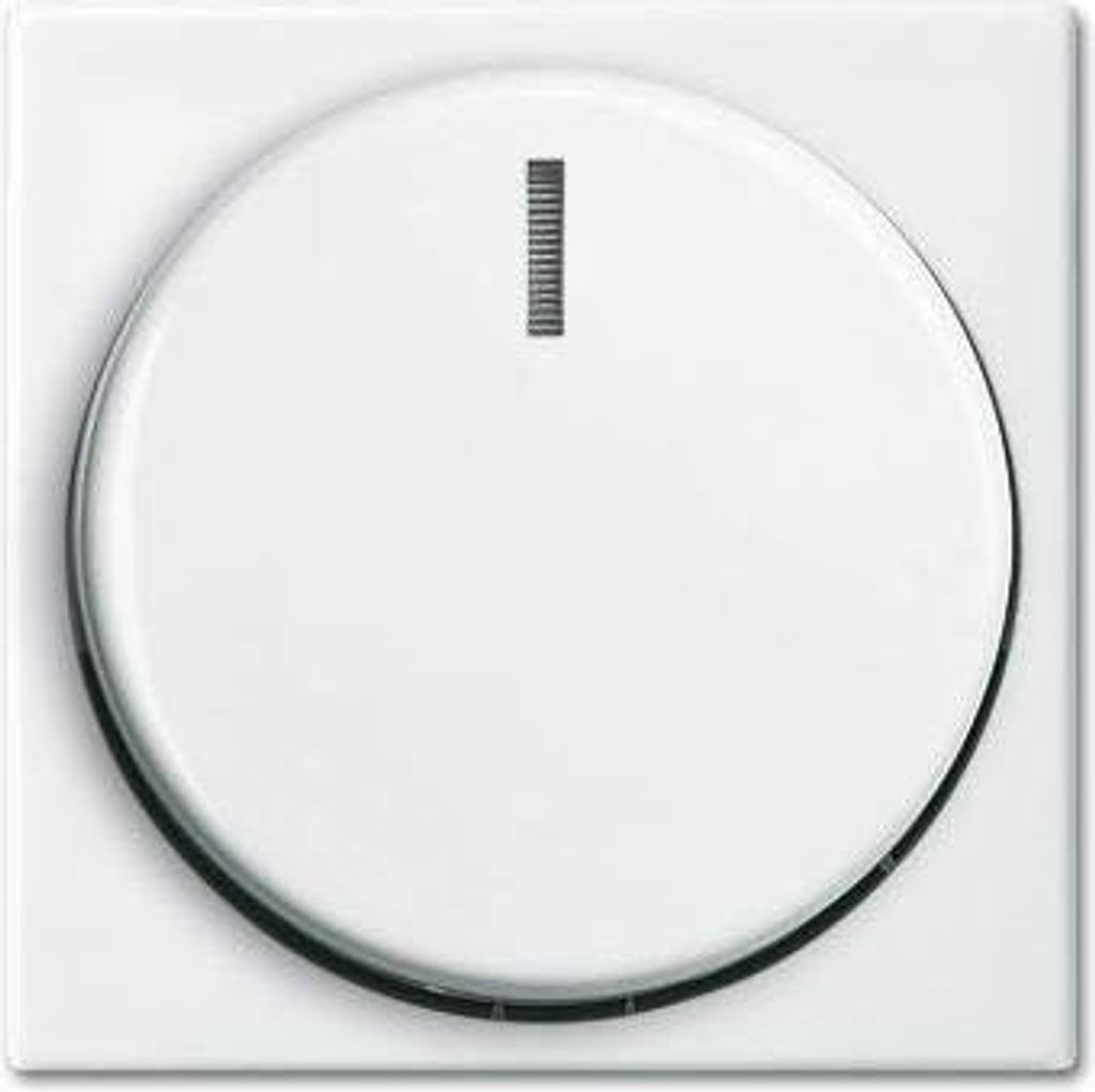 BUSCH-JÄGER, LED-Drehdimmer (LED Dimmer) 6523 U-102 (6523U 102) 6523U102 mit Zentralscheibe 2115-914 in Balance Si alpinweiß