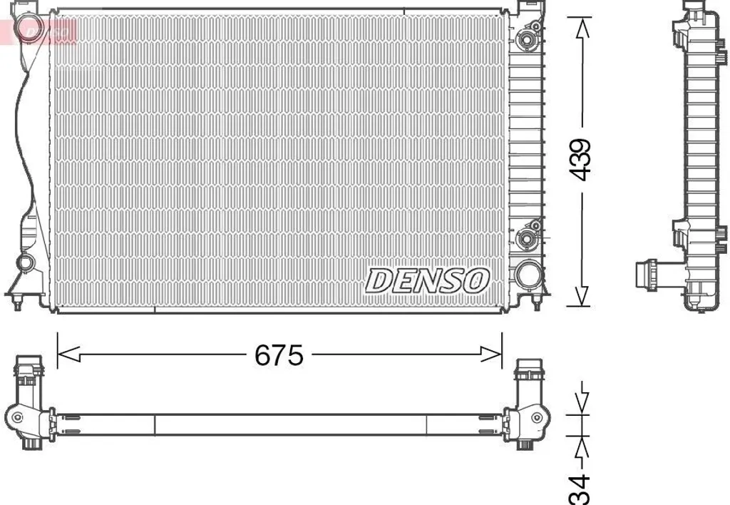 Radiateur Moteur Audi A6 4F pour Remplacement DENSO DRM02028 Qualité OE