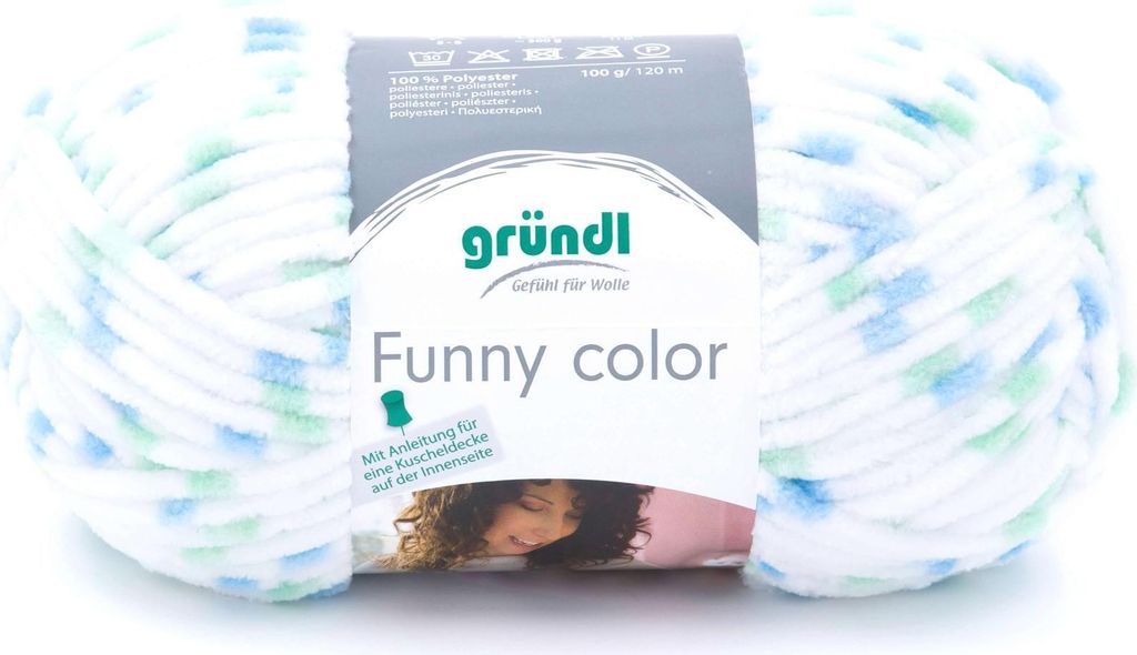 Gründl Funny Color, Chenillegarn,Babywolle,100g/120m,100% Produktbild 