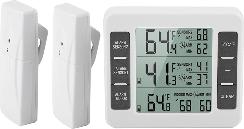 Thermomètre sans fil pour réfrigérateur avec alarme sonore Image du produit 