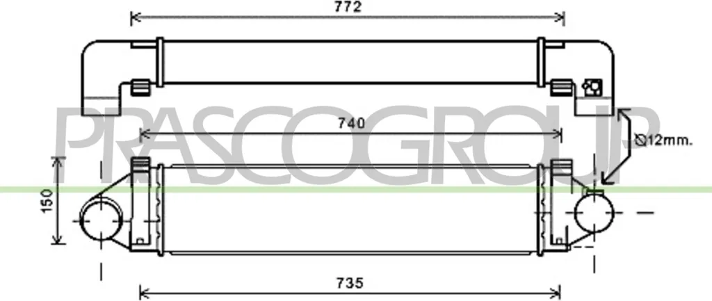 Intercooler frontal PRASCO 1382884 - Focus S-Max Evoque Freelander 2