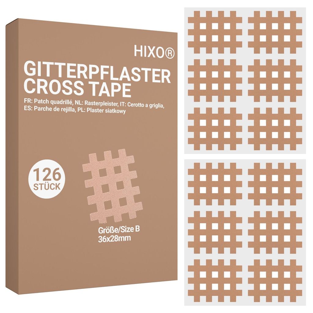 HIXO 126x Gitterpflaster Gittertape Crosstape Akupunktur Produktbild 