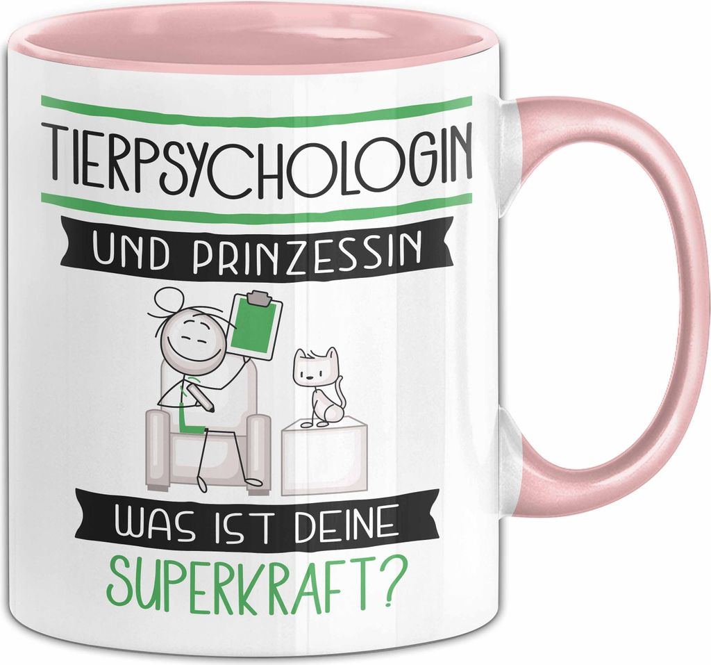 Tierpsychologin Und Prinzessin Tasse Geschenk Für Eine Tierpsychologin Geburtstag Was Ist Deine Superkraft (Rosa)