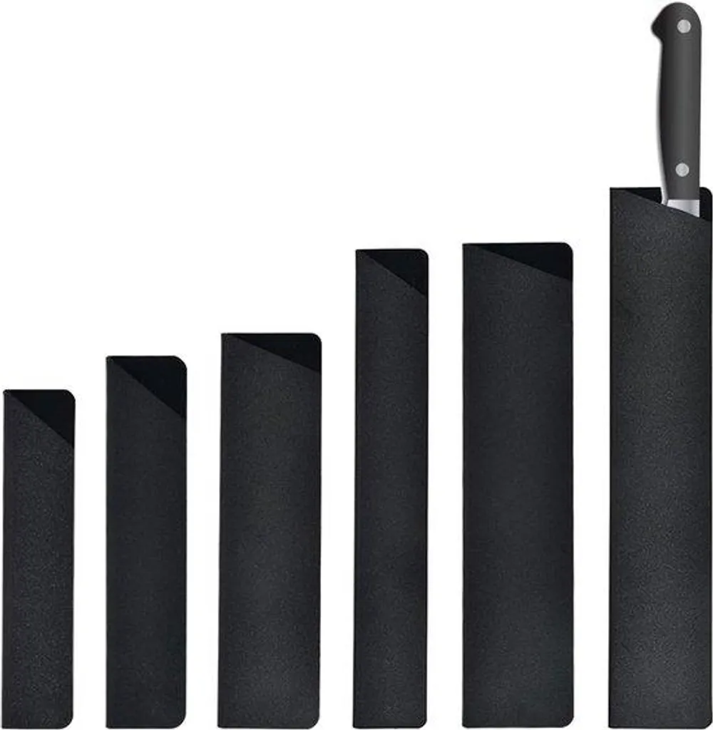 Couteaux de poche de collection avec étui noir - Set complet de 6 pièces