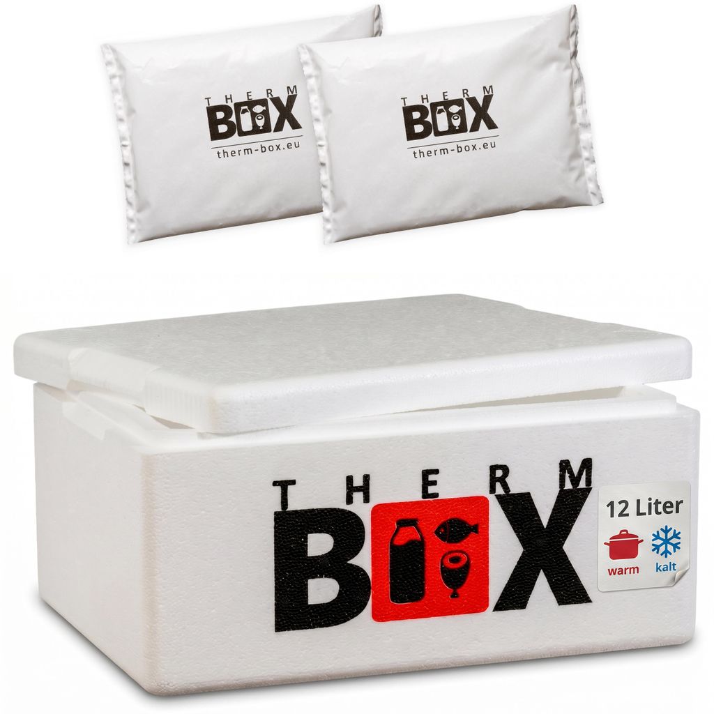 THERM BOX Styroporbox 12W mit 2x Kühlakku für Kühlbox 12L Produktbild 