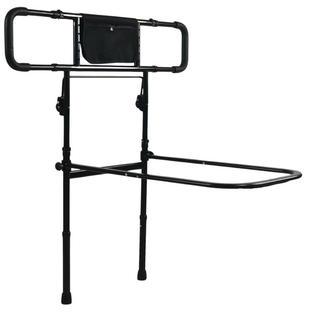 abc HOME Premium Aufstehhilfe für das Bett – Höhenverstellbare Bettstütze mit Rausfallschutz – Inkl. Tasche & Sicherheitsgurt – Metall Sch...