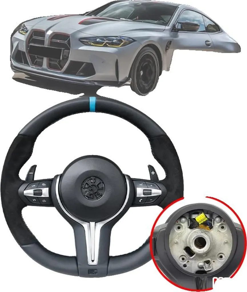Volant de Course M5 Alcantara - Équipement Intérieur pour Automobile