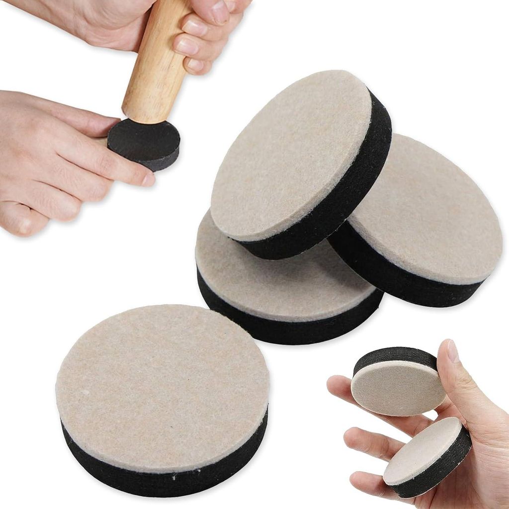 4 Stück selbstklebende Filzgleiter Möbelheber für Stühle Produktbild 